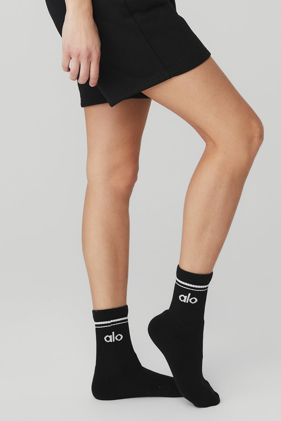 Chaussette rétro mi-mollet - Unisexe - Noir/Blanc