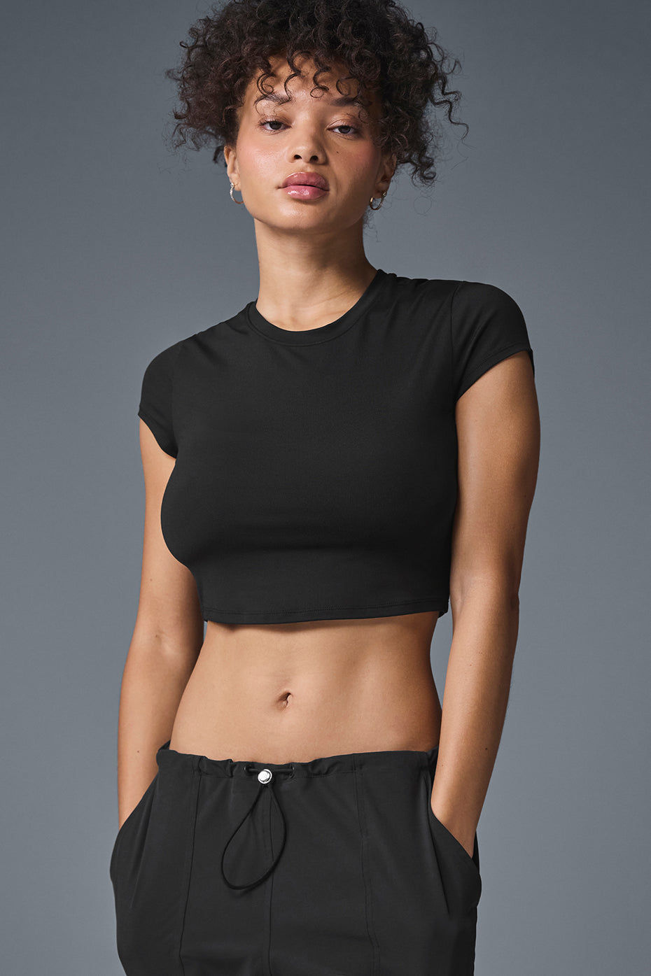 T-shirt à manches courtes Alosoft Crop Finesse"RUPTURE DE STOCK"