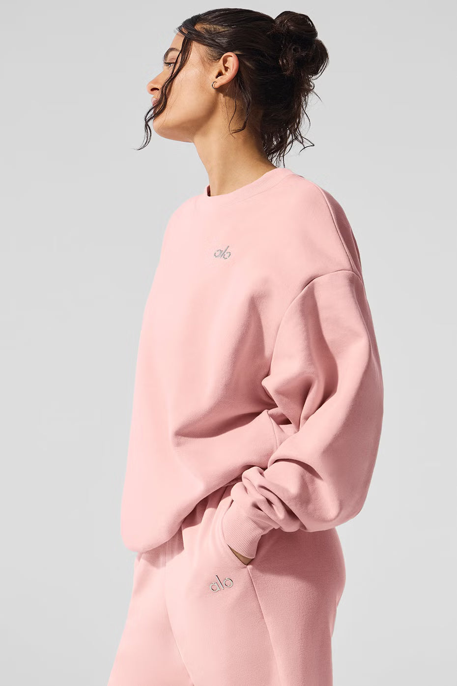 Pull ras du cou Accolade - rose  Quartz