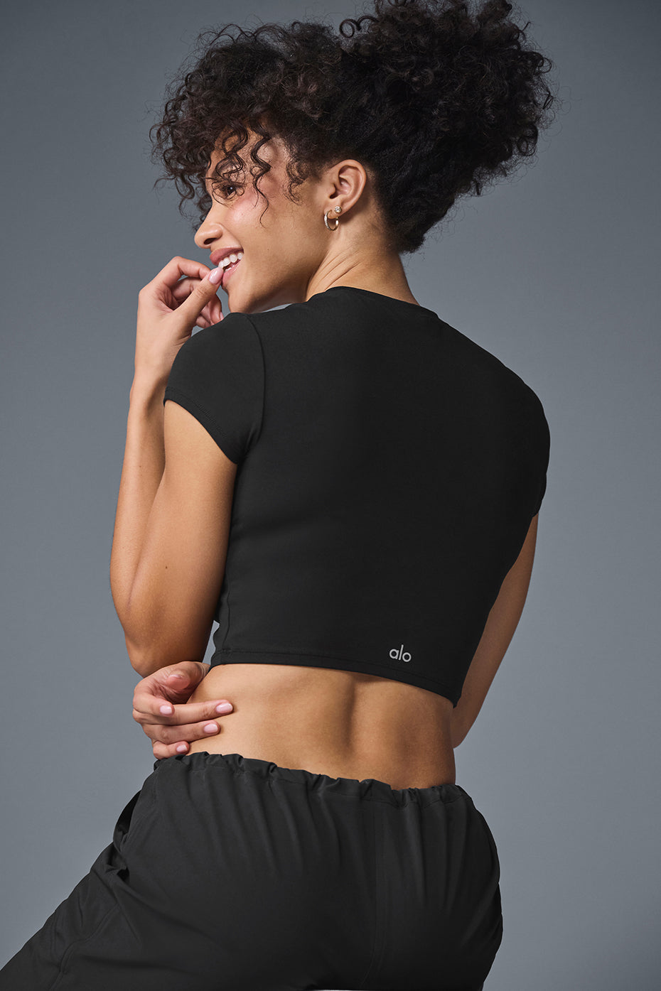 T-shirt à manches courtes Alosoft Crop Finesse"RUPTURE DE STOCK"
