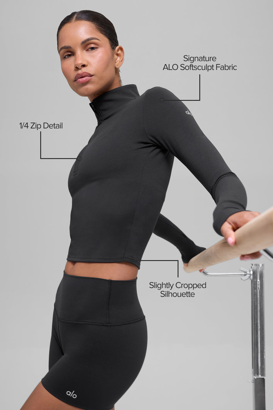 PULL à manches longues ALO Softsculpt Precision 1/4 Zip "RUPTURE DE STOCK"